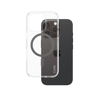 MagSafe hoesje voor Apple iPhone 16 Pro, PanzerGlass, Care Urban Combat, Zwart Transparant