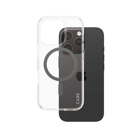 MagSafe hoesje voor Apple iPhone 16 Pro, PanzerGlass, Care Urban Combat, Zwart Transparant