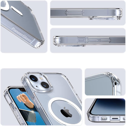 MagSafe hoes voor Apple iPhone 16 Pro, PanzerGlass, HardCase, Wit Transparant