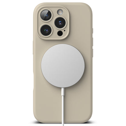 MagSafe Case for Apple iPhone 16 Pro, Ringke, Silicone, Cream