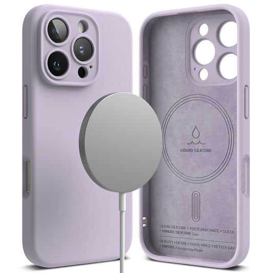 MagSafe-hoesje voor Apple iPhone 16 Pro, Ringke, Siliconen, Paars