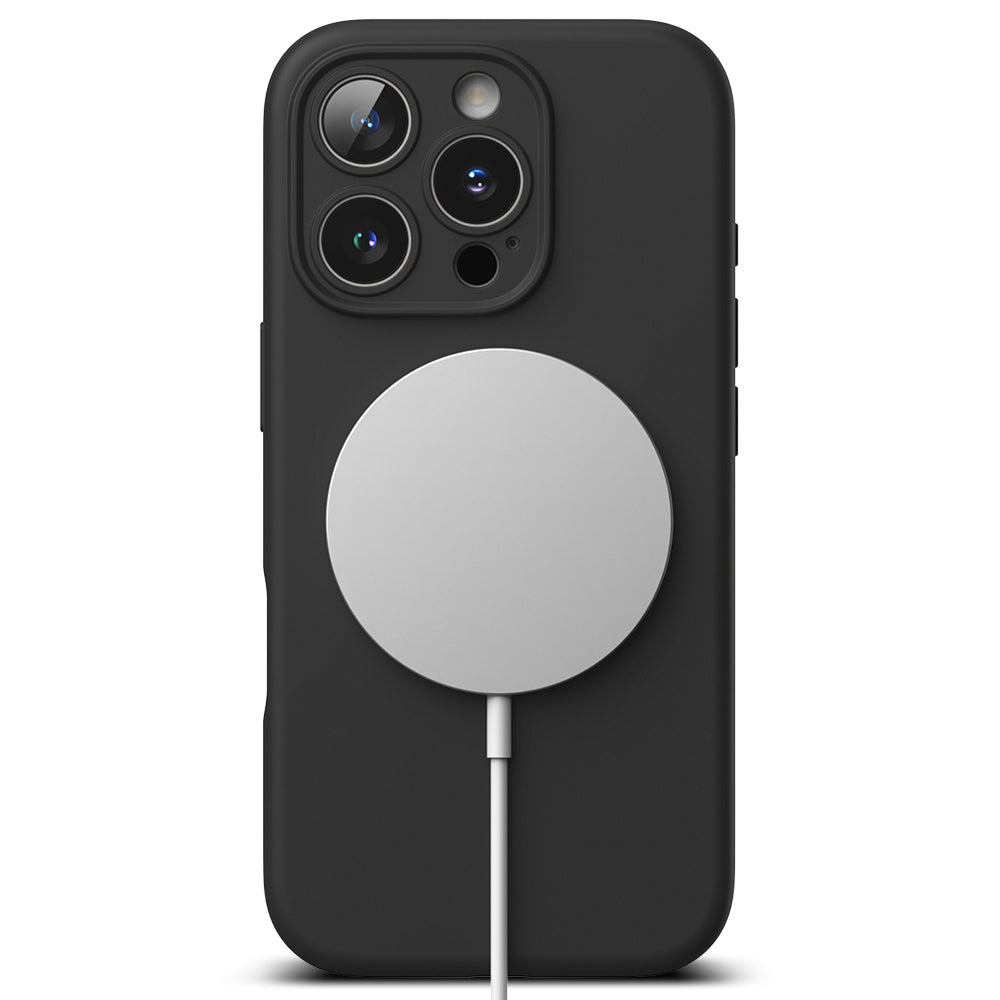 MagSafe-hoesje voor Apple iPhone 16 Pro, Ringke, Siliconen, Zwart
