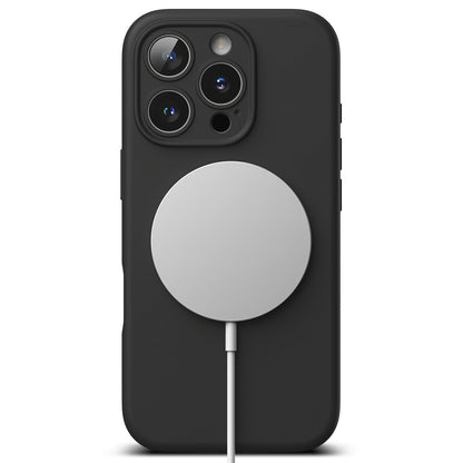 MagSafe-hoesje voor Apple iPhone 16 Pro, Ringke, Siliconen, Zwart
