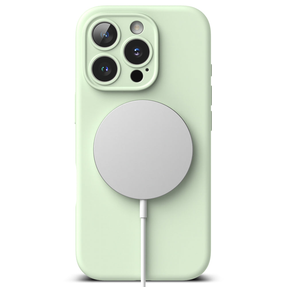 MagSafe-hoesje voor Apple iPhone 16 Pro, Ringke, Siliconen, Lichtgroen