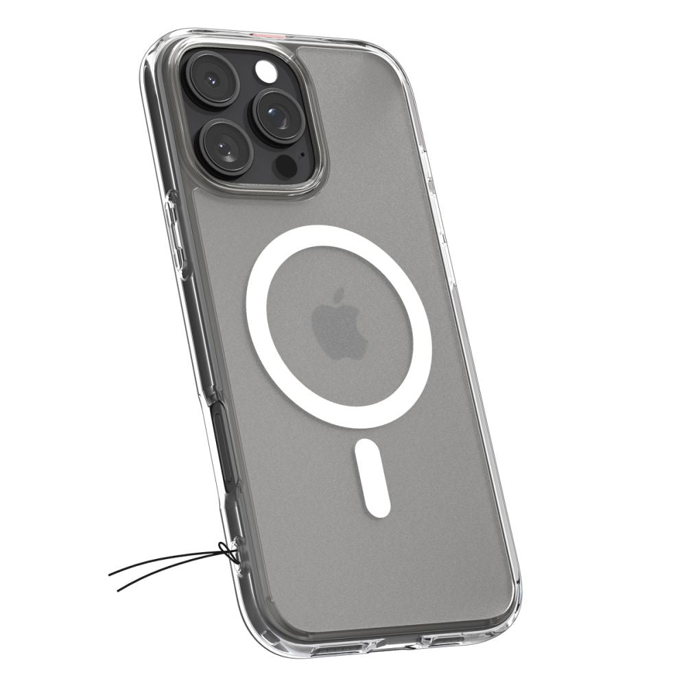 Hoes MagSafe voor Apple iPhone 16 Pro, Spigen, Ultra Hybrid, Satijn Transparant ACS08133