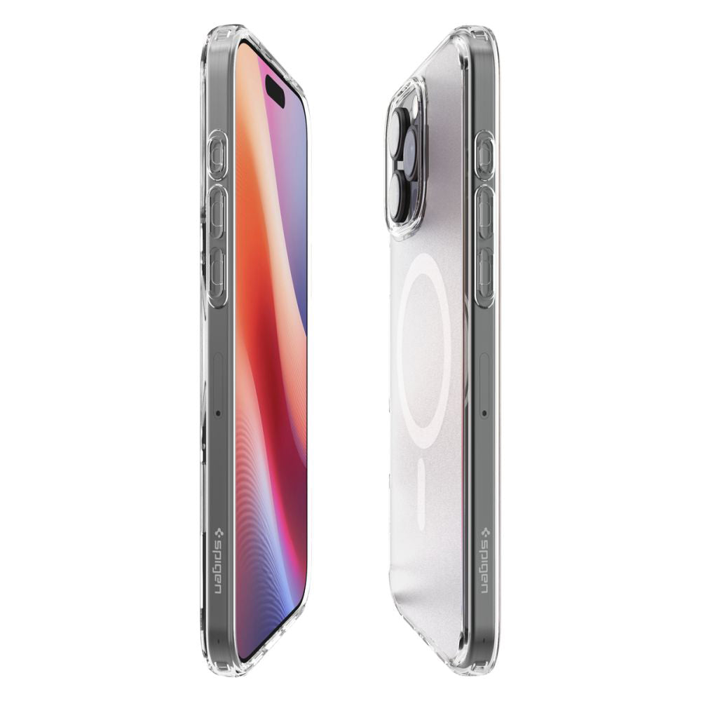 Hoes MagSafe voor Apple iPhone 16 Pro, Spigen, Ultra Hybrid, Satijn Transparant ACS08133