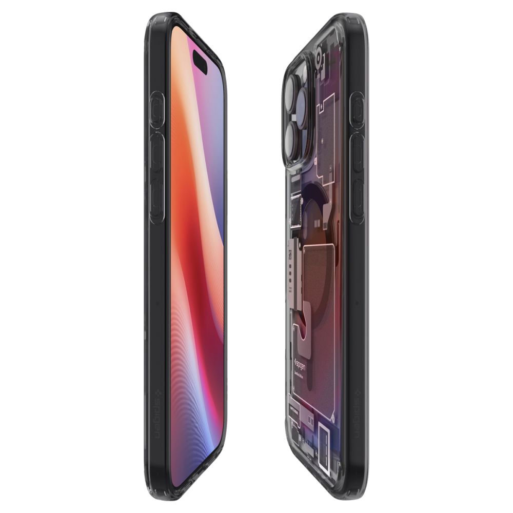 MagSafe hoesje voor Apple iPhone 16 Pro, Spigen, Ultra Hybrid Zero One, Matzwart ACS08135