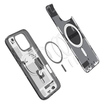 MagSafe hoesje voor Apple iPhone 16 Pro, Spigen, Ultra Hybrid Zero One, Matzwart ACS08135
