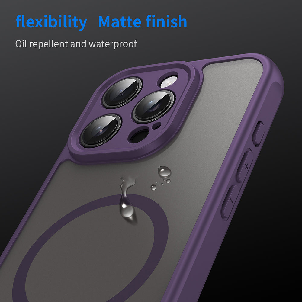 MagSafe Case for Apple iPhone 16 Pro, Techsuit, HaloFrost II, Purple