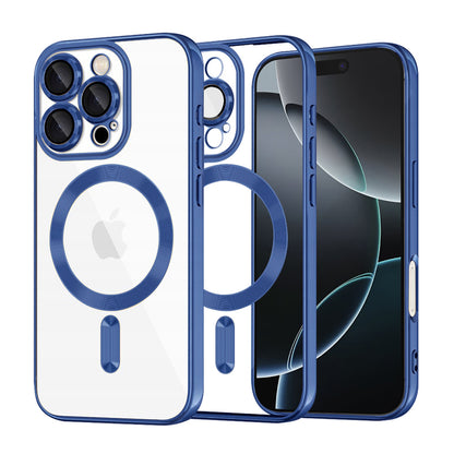 MagSafe Case for Apple iPhone 16 Pro, Techsuit, Luxury Crystal, Dark Blue