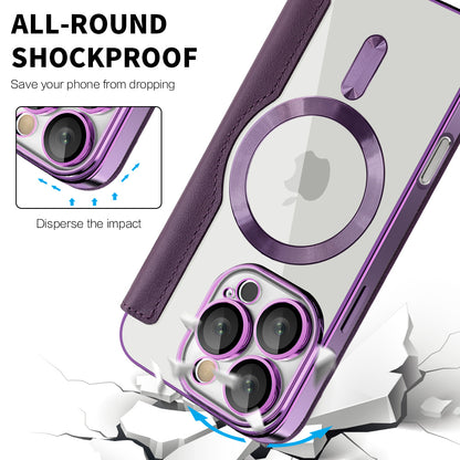 MagSafe-hoes voor Apple iPhone 16 Pro, Techsuit, SmartMag Book, Paars