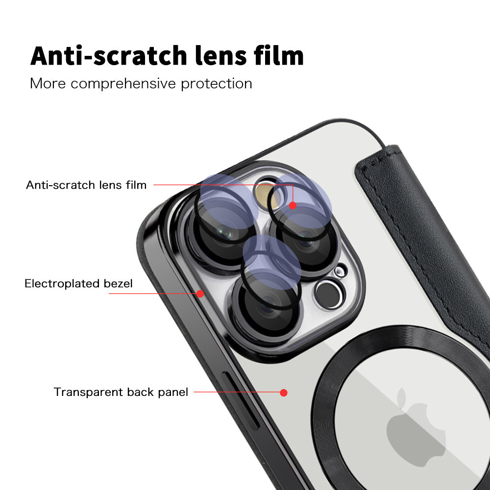 MagSafe-hoes voor Apple iPhone 16 Pro, Techsuit, SmartMag Book, Zwart