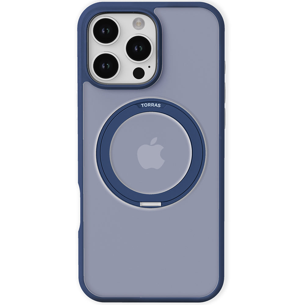 MagSafe hoes voor Apple iPhone 16 Pro, Torras, Ostand Pro, Marineblauw