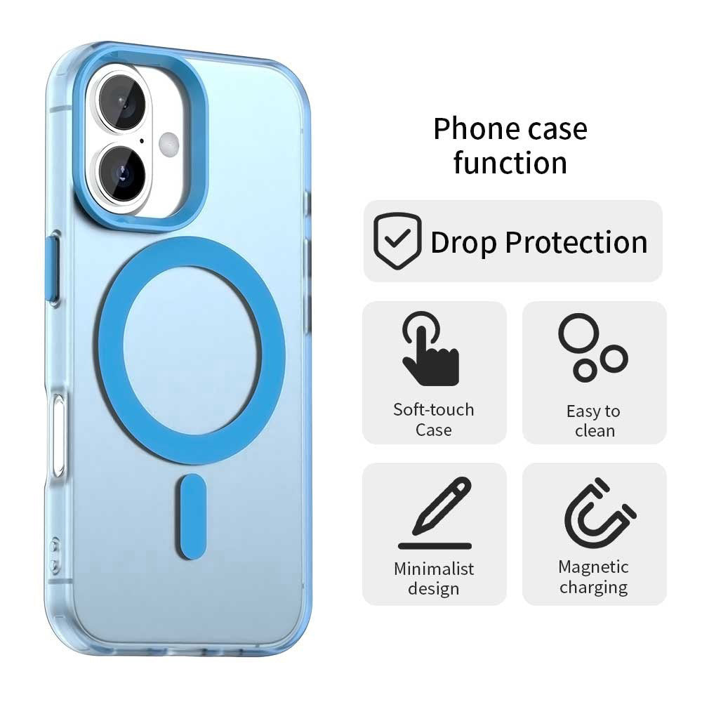 MagSafe-hoes voor Apple iPhone 16, Techsuit, CandyCase, Blauw