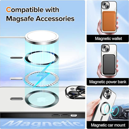 MagSafe-hoes voor Apple iPhone 16, Techsuit, Luxury Crystal, Zwart