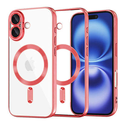 MagSafe Case for Apple iPhone 16, Techsuit, Luxury Crystal, Red
