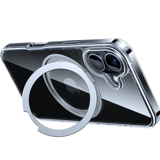 MagSafe hoesje voor Apple iPhone 16, Torras, Ostand Pro, Transparant