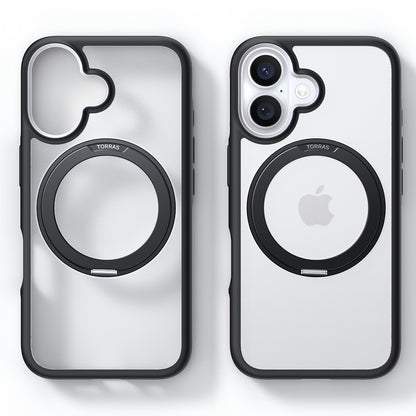 MagSafe hoes voor Apple iPhone 16, Torras, Ostand R Fusion, Zwart