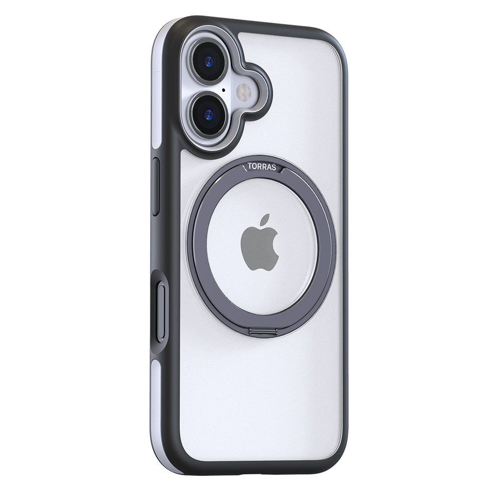 MagSafe hoes voor Apple iPhone 16, Torras, Ostand R Fusion, Zwart
