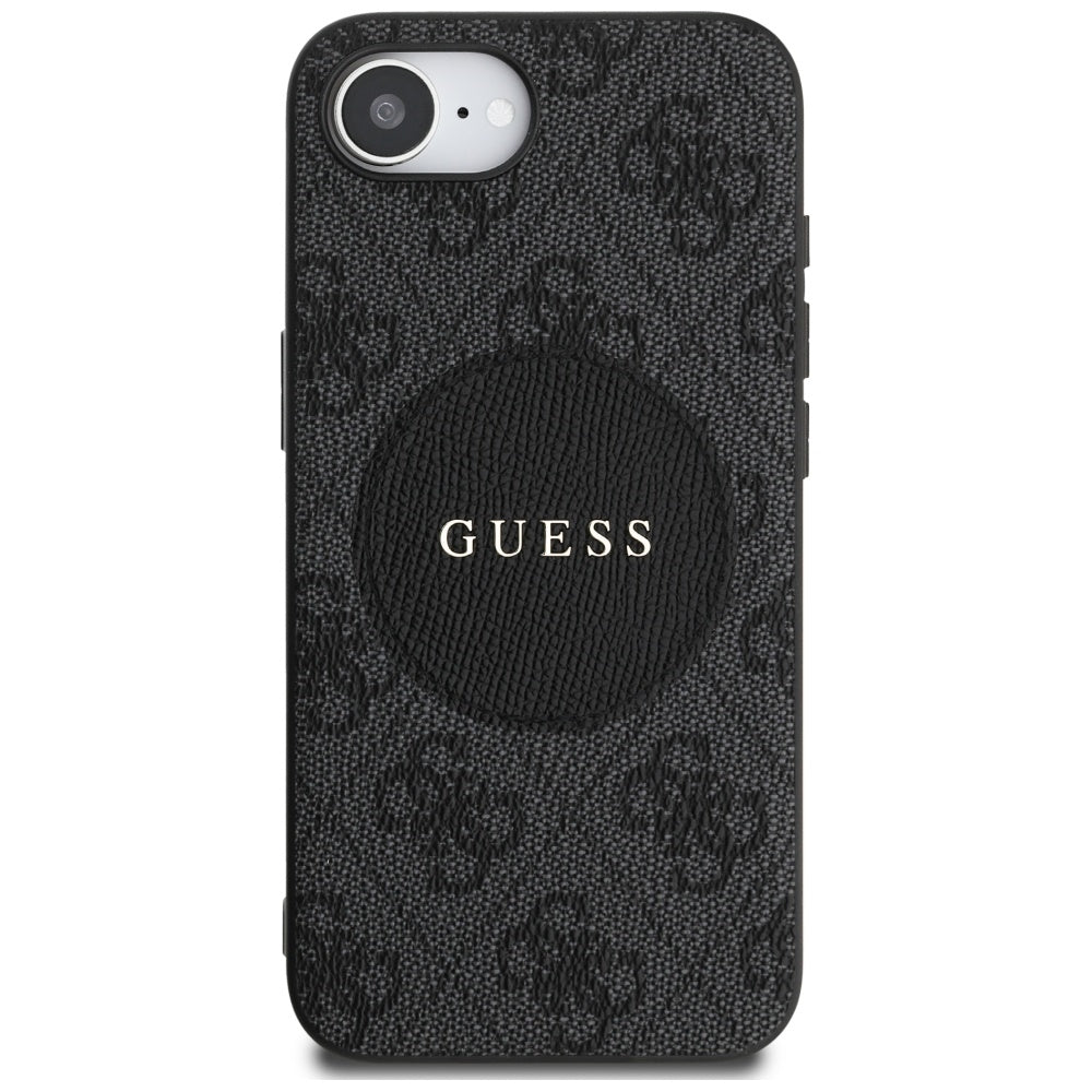MagSafe hoesje voor Apple iPhone 16e, Guess, 4G Circle Classic Logo, Bruin