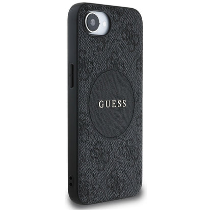 MagSafe hoesje voor Apple iPhone 16e, Guess, 4G Circle Classic Logo, Bruin