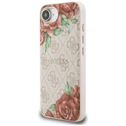 MagSafe hoesje voor Apple iPhone 16e, Guess, 4G Flowers Print, Roze