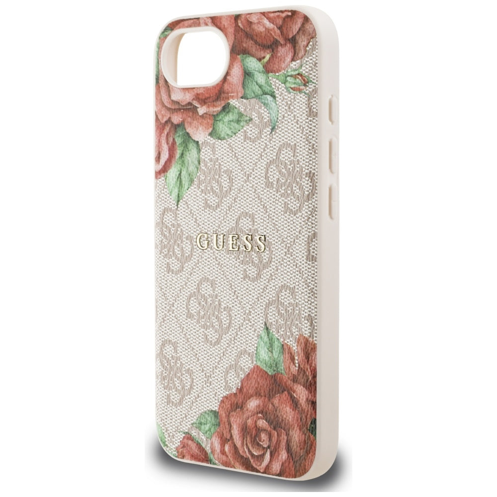 MagSafe hoesje voor Apple iPhone 16e, Guess, 4G Flowers Print, Roze