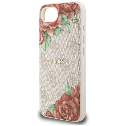 MagSafe hoesje voor Apple iPhone 16e, Guess, 4G Flowers Print, Roze