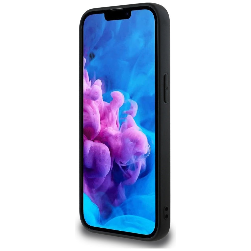 MagSafe hoesje voor Apple iPhone 16e, Guess, 4G Ring Triangle Logo, Zwart