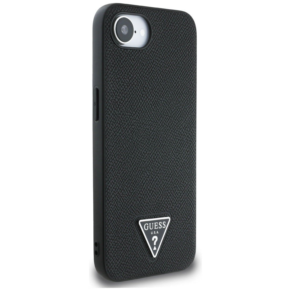 MagSafe hoes voor Apple iPhone 16e, Guess, Grained Triangle Logo, Zwart