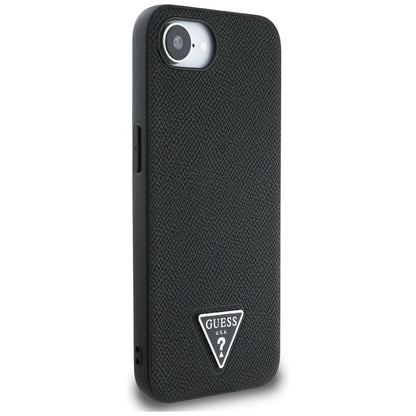MagSafe hoes voor Apple iPhone 16e, Guess, Grained Triangle Logo, Zwart