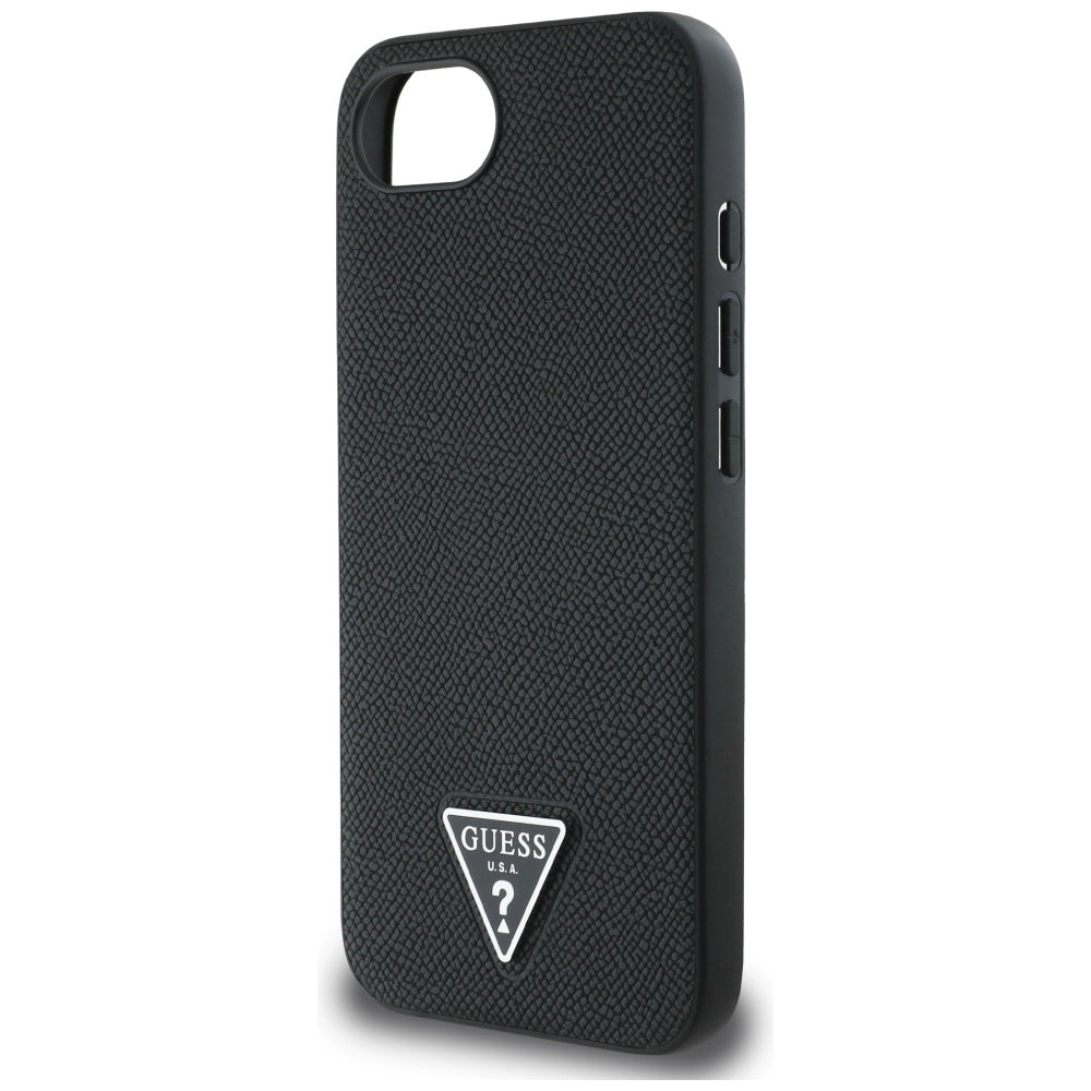MagSafe hoes voor Apple iPhone 16e, Guess, Grained Triangle Logo, Zwart