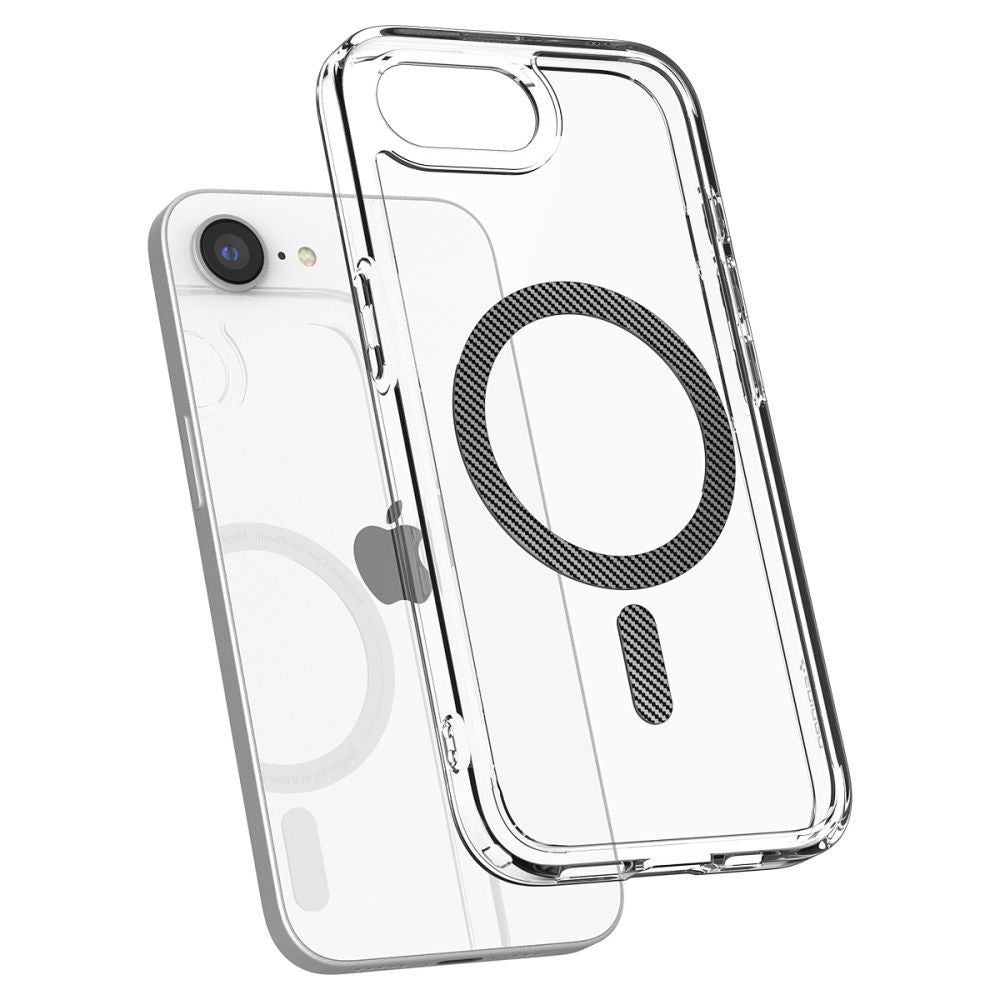 MagSafe-hoes voor Apple iPhone 17e / 16e, Spigen, Ultra Hybrid Carbon, Transparant ACS09140