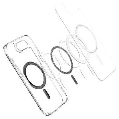 MagSafe-hoes voor Apple iPhone 17e / 16e, Spigen, Ultra Hybrid Carbon, Transparant ACS09140
