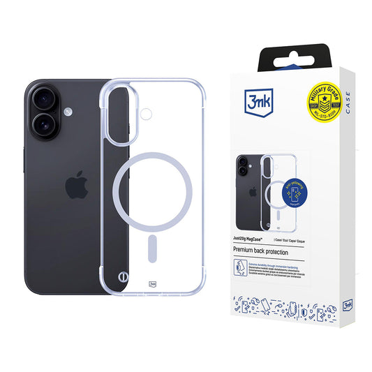 MagSafe-hoes voor Apple iPhone 17, 3MK, Slechts 20g, Transparant