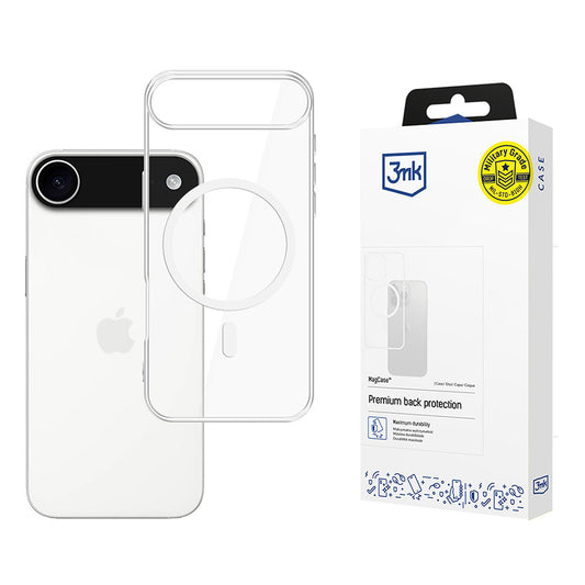 MagSafe hoes voor Apple iPhone 17 Air, 3MK, MagCase, Transparant