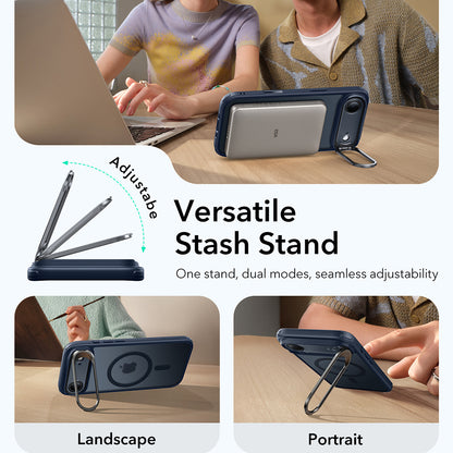 MagSafe hoesje voor Apple iPhone 17 Air, ESR, Classic Hybrid Kickstand, Satijnblauw