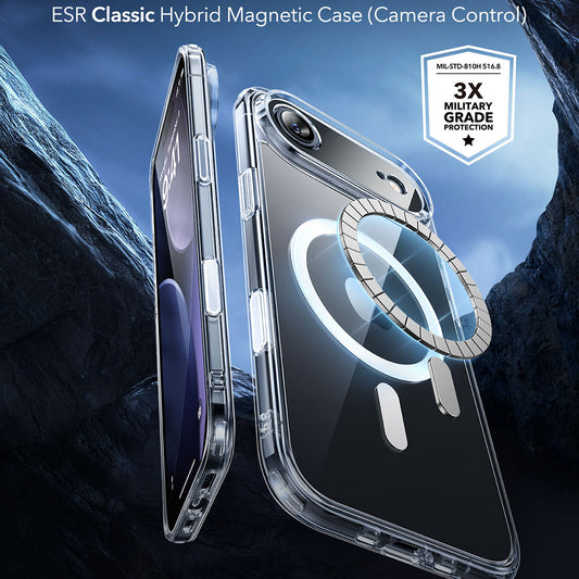 MagSafe hoes voor Apple iPhone 17 Air, ESR, Classic Hybrid, Transparant