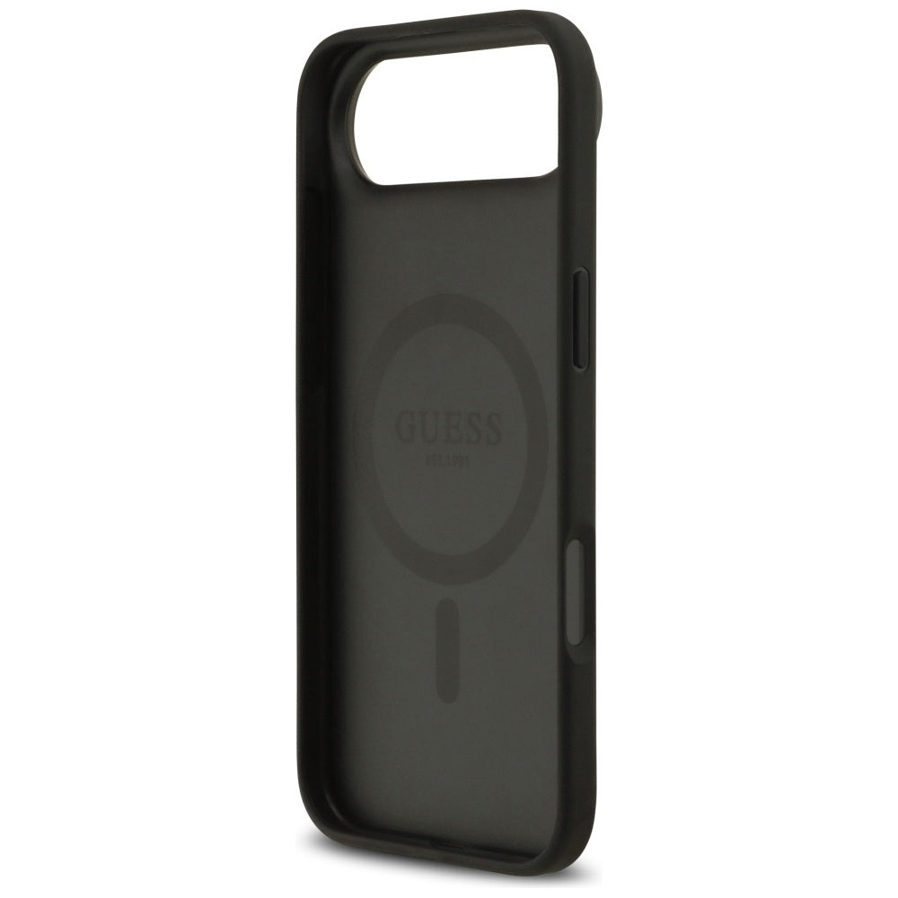 MagSafe hoesje voor Apple iPhone 17 Air, Guess, 4G Circle Classic Logo, Zwart