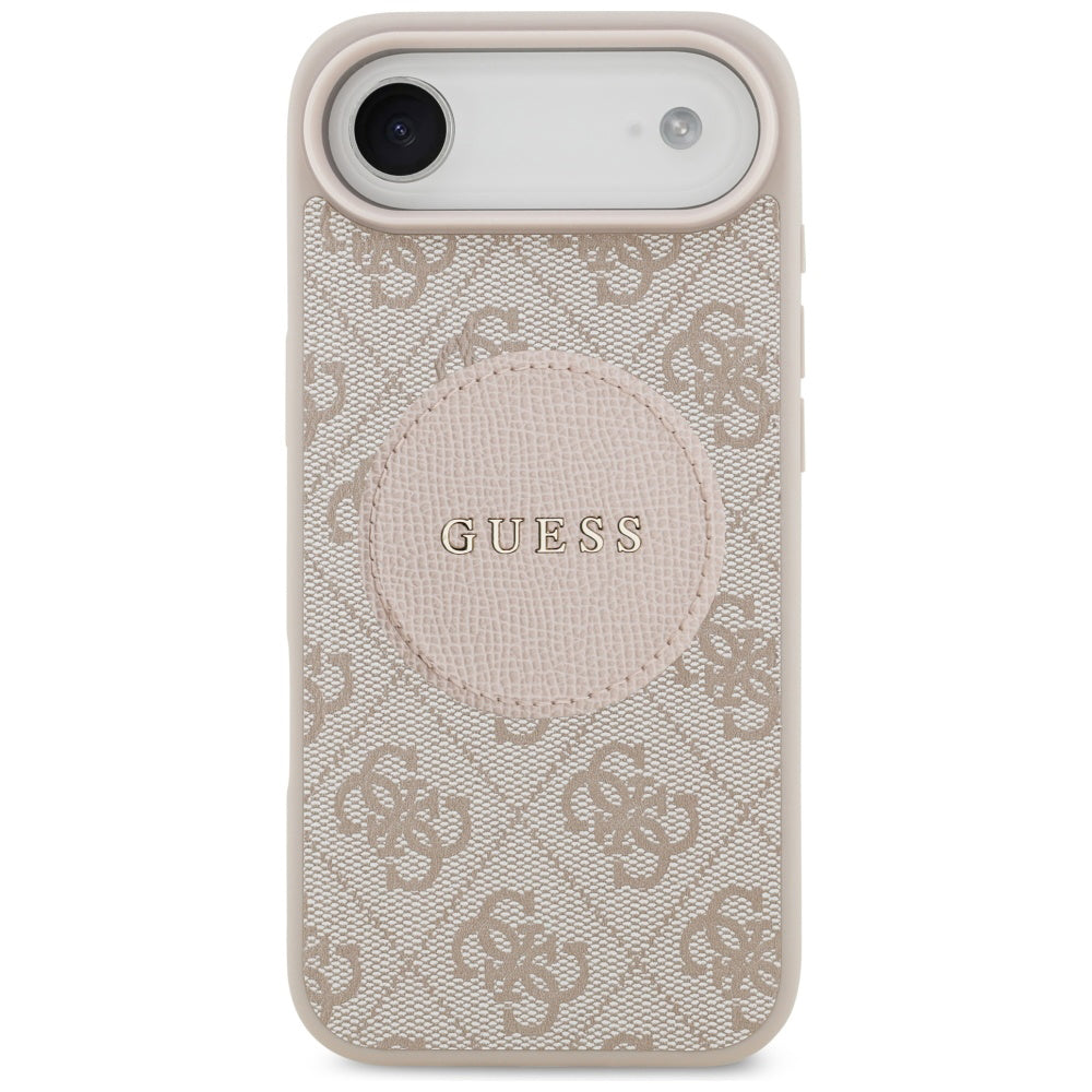 MagSafe hoesje voor Apple iPhone 17 Air, Guess, 4G Circle Classic Logo, Roze
