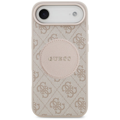 MagSafe hoesje voor Apple iPhone 17 Air, Guess, 4G Circle Classic Logo, Roze