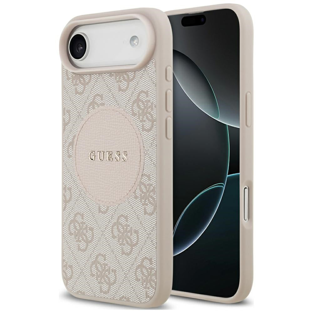 MagSafe hoesje voor Apple iPhone 17 Air, Guess, 4G Circle Classic Logo, Roze