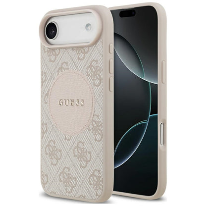 MagSafe hoesje voor Apple iPhone 17 Air, Guess, 4G Circle Classic Logo, Roze