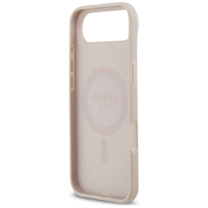 MagSafe hoesje voor Apple iPhone 17 Air, Guess, 4G Circle Classic Logo, Roze