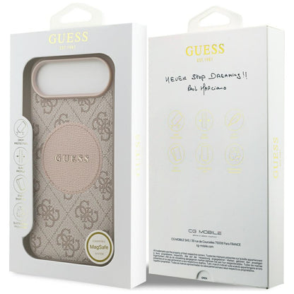 MagSafe hoesje voor Apple iPhone 17 Air, Guess, 4G Circle Classic Logo, Roze