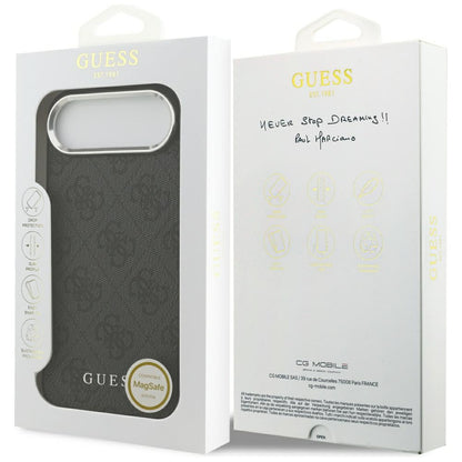 MagSafe hoesje voor Apple iPhone 17 Air, Guess, 4G Classic Logo, Zwart