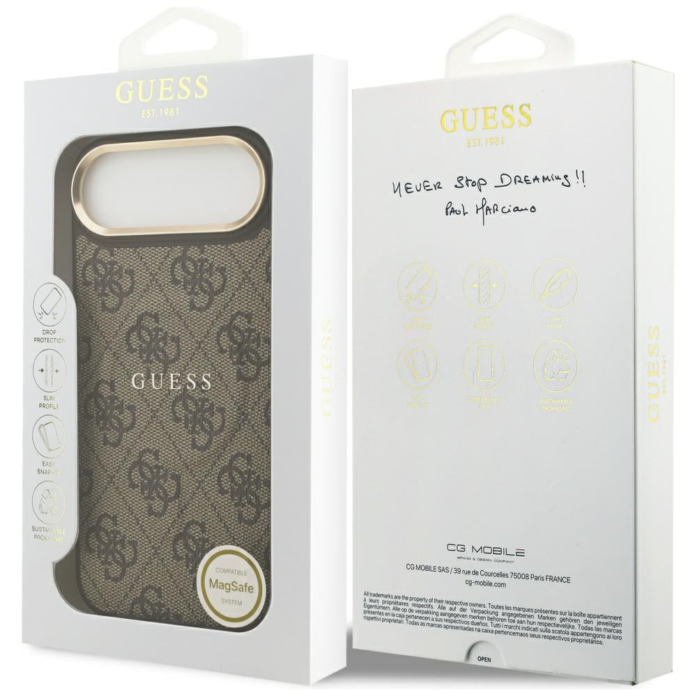 MagSafe hoesje voor Apple iPhone 17 Air, Guess, 4G Classic, Bruin