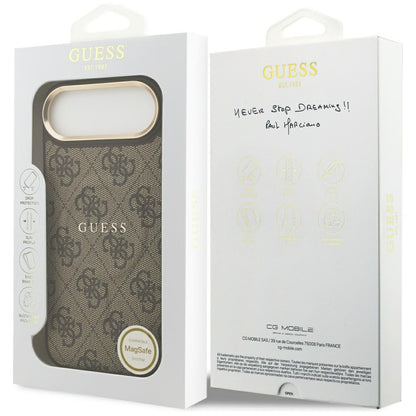 MagSafe hoesje voor Apple iPhone 17 Air, Guess, 4G Classic, Bruin