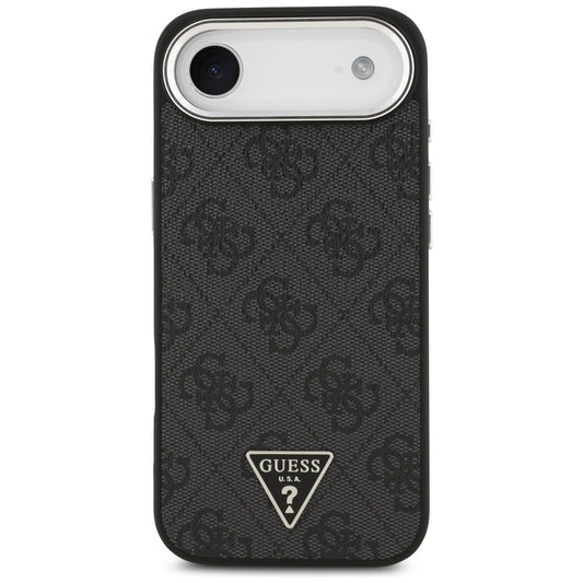 MagSafe hoesje voor Apple iPhone 17 Air, Guess, 4G Triangle Logo, Zwart Zilver