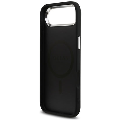 MagSafe hoesje voor Apple iPhone 17 Air, Guess, 4G Triangle Logo, Zwart Zilver